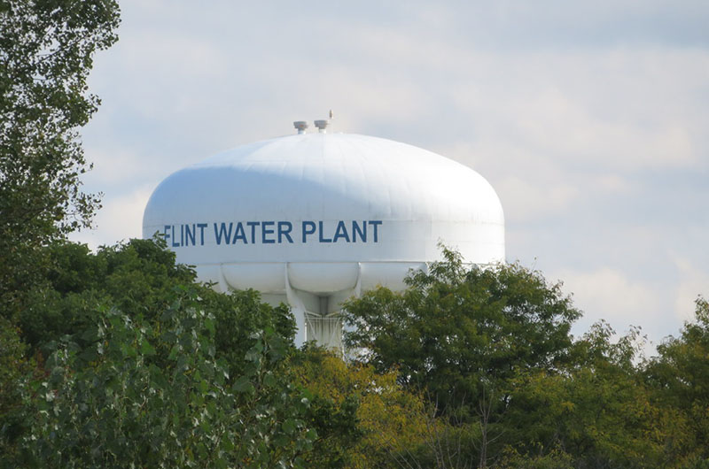 exterior of flint water plant